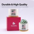 thumbnail image 3 of This Pot Belongs to an Awesome New American Citizen Ceramic Succulent  Pot with Bamboo Tray Round Citizenship Gifts American Flag  Lover Gifts Home Office Decor 3.5 Inch White, 3 of 8
