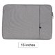 thumbnail image 1 of Bolsa protectora para computadora de negocios de 2 capas de gamuza de nailon ultrafina portátil gris claro (15 pulgadas), 1 of 8