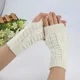 thumbnail image 3 of Guantes Sin Dedo Punto Tejidos Calidos Lana Mitones Tejidos, 3 of 3