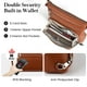 thumbnail image 3 of Bandolera con cartera RFID de piel auténtica suave, color coñac, 3 of 7