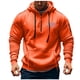 thumbnail image 2 of Sudadera con capucha para hombre, con estampado de bolsillo, media cremallera, cordón ajustable, informal, deportiva, de manga larga, blusa de poliéster, 2 of 5