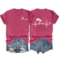 thumbnail image 1 of Tops Cortos para las Mujeres, Casual Impreso Delantero Corto Espalda Larga Manga Corta Raglan Cuello Redondo Blusa Hecha de Poliéster, Tops Largos para las Mujeres, 1 of 3
