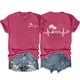 thumbnail image 1 of Tops Cortos para las Mujeres, Casual Impreso Delantero Corto Espalda Larga Manga Corta Raglan Cuello Redondo Blusa Hecha de Poliéster, Tops Largos para las Mujeres, 1 of 3