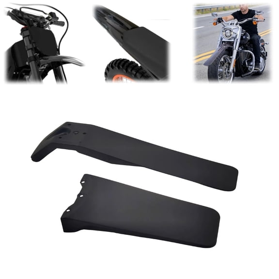 Universal Front & Rear Fender Mud Guards Set, Compatible with Electric Dirt Bikes, Black Replacement Off-Road Motorcycle Fenders for Trail Riding Protection