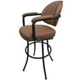 thumbnail image 3 of Tobias Designs 30" Vinyl Swivel Bar Stool in Ocean Coffee and Dark Brown, 3 of 3