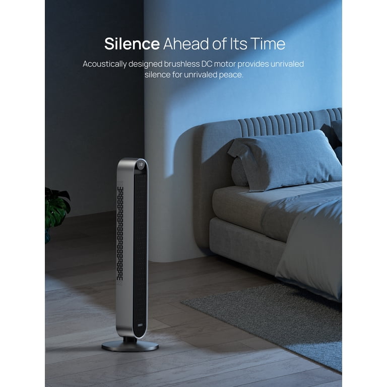 Dreo Tower Fan with Remote 42 Inch Floor Fan with 120° Ultra Wide u0026  Customizable Oscillation, Hyper Wind 12 Speeds u0026 More Silent, 12H Timer,  Bladeless Fans for Bedroom, Home u0026 Office - Walmart.com