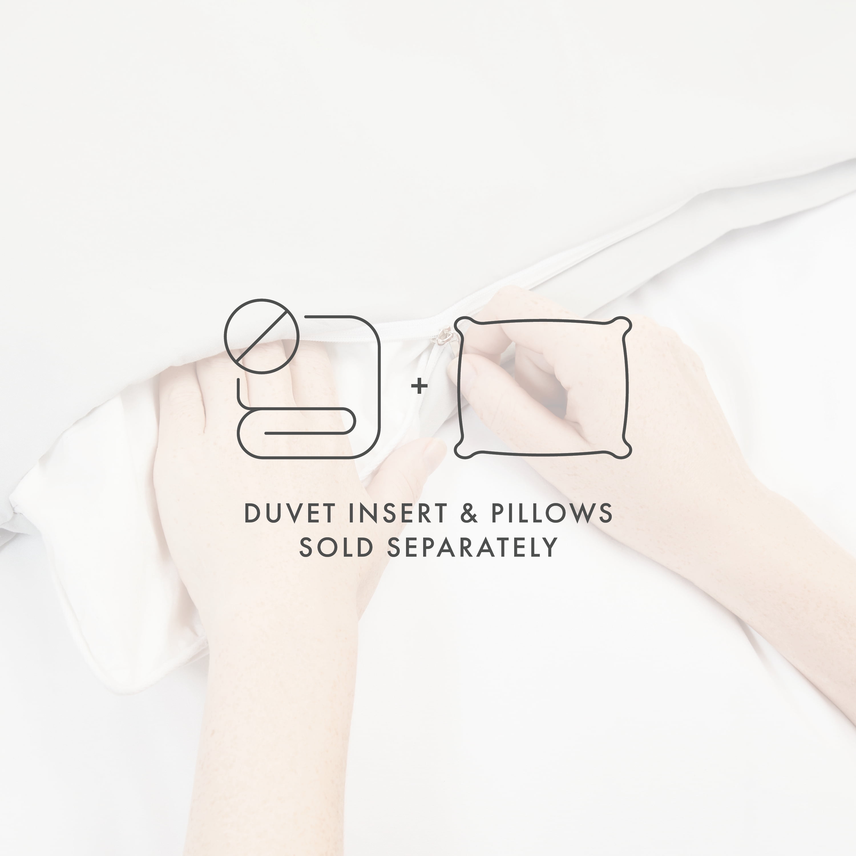 Noble Linens White Pinch Pleat 3-Piece Duvet Cover Set, Full/Queen