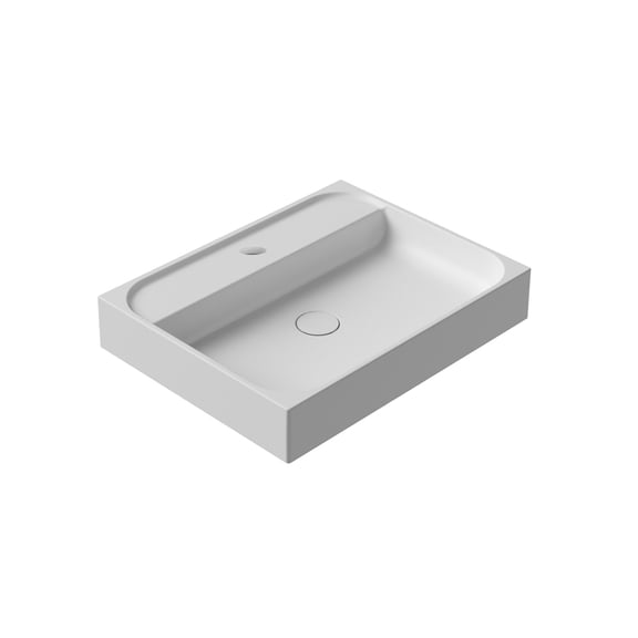 Ws Bath Collections Unit Plus 60A.01 Unit Plus 23-5/8" Rectangular Ceramic Vessel / Wall