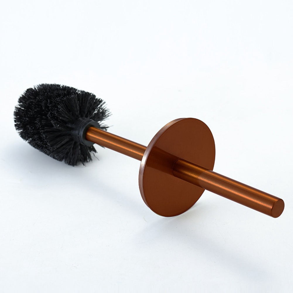 Wuweikeji Plumbing Tools,Elegant Gold Stainless Steel Toilet Brush Set: Stylish & Space-Saving Design!