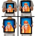 thumbnail image 7 of IBA Indianbeautifulart Elegant And Religious God Photo Frame Sai Baba Giving Blessing Poster With Frame Black Wall Frame DeityPhotoFrame Wall DecorFor Home/ Office/ Temple, 7 of 7