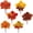style#A-4PCS, variant on 4Pcs Artificial Maple Leaves Branches Fake Fall Leaves Stems Plants Outdoor Greenery for Home Kitchen Farmhouse Thanksgiving Table Centerpiece Fireplace