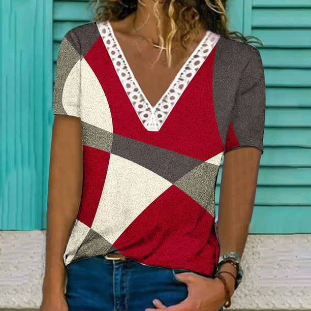 Fiudx Ofertas Flash Del Día Blusa Informal de Manga Larga con Estampado Cómodo y Botones para Mujer