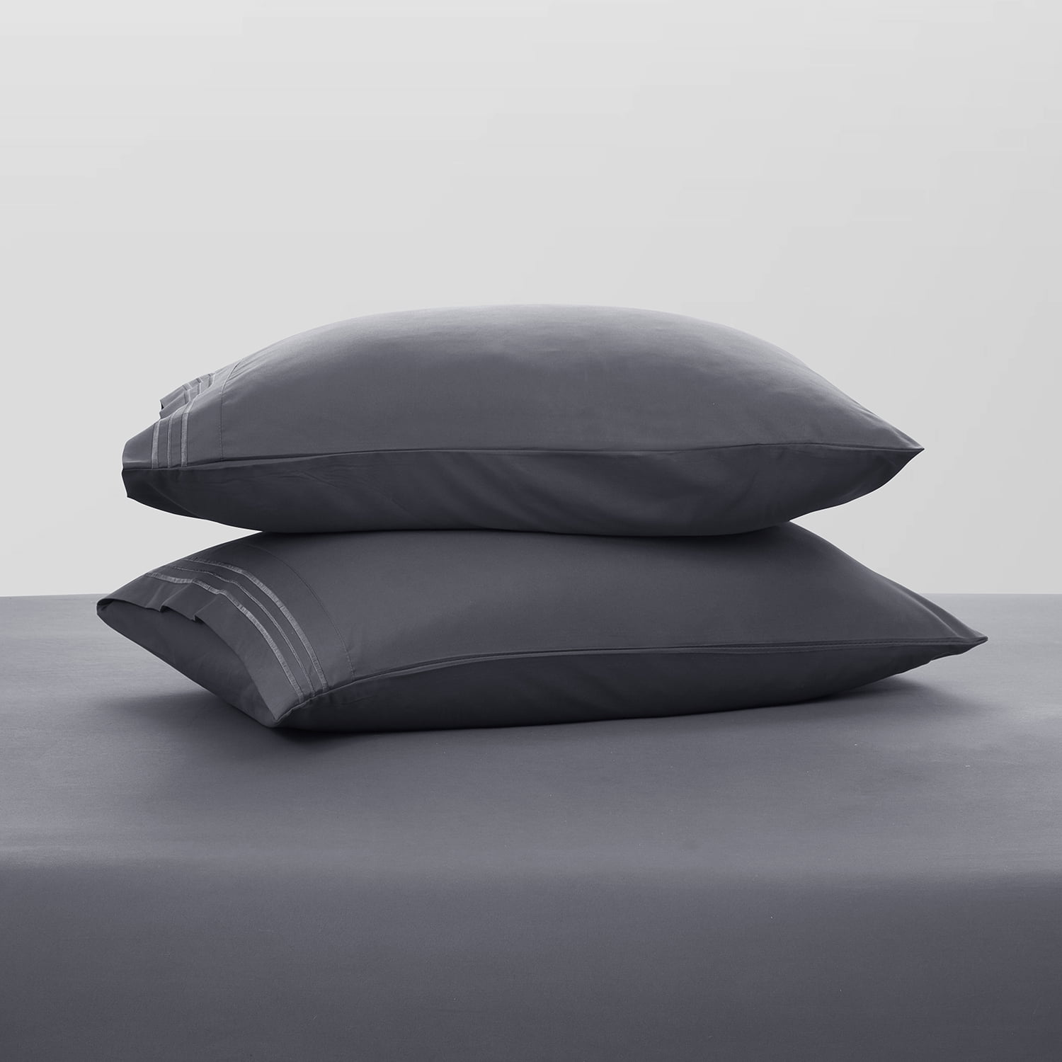 Nestl Deep Pocket King Sheets Set, 1800 Series Bed Sheets King 4 Piece, Luxury Soft Microfiber King Bed Sheet Sets, Charcoal Stone Gray