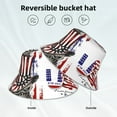thumbnail image 5 of Daiia Patriotic Skull Art Pattern Bucket Hat - Trendy Cotton Sun Hat for Beach, Golf, Fishing - Fun Outdoor Vacation Boonie for Men and Women, 5 of 9