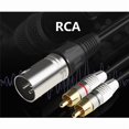 thumbnail image 5 of 2 XLR Macho Una 2 RCA Macho Conector de Cable de Audio Estéreo Y Cable Divisor para Amplificador de Consola de Mezcla de Micrófono (1,5 M), 5 of 5