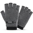 thumbnail image 2 of ameIAEA Fingerless Gloves for Men Women Winter Warm Mittens Stretch Half Finger Gloves, 2 of 4