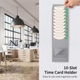 thumbnail image 3 of Time Card Bag Office Material Punch Card Rack Hanging Storage Rack Multi-Function Rack Optional Position,1 * 10-position time card holder,Gray, 3 of 6