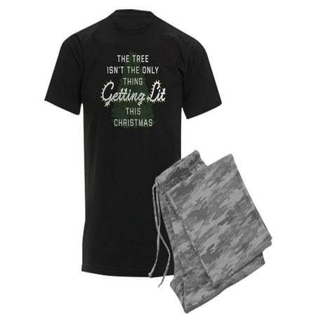 

CafePress - Funny Getting Lit Christmas - Men s Dark Pajamas