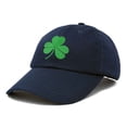 thumbnail image 3 of DALIX St. Patrick's Day Shamrock Hat Womens Embroidered Baseball Cap in Navy Blue, 3 of 6