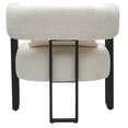 thumbnail image 3 of Inspire Contemporary Boucle Fabric Accent Chair Ivory Black, 3 of 6