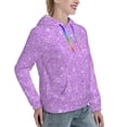 thumbnail image 6 of Salouo Lilac Glittering Pattern Hoodie Sweatshirts for Women, Autumn Pullover Hoodie Workout Sweat Women's Long Sleeve Preppy Sweatshirts-XX-Large, 6 of 7