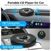 Greadio Portable CD Player, Walkman CD Player for Car, Rechargeable CD Player with USB Playback, A-B Repeat CD Player for Kids