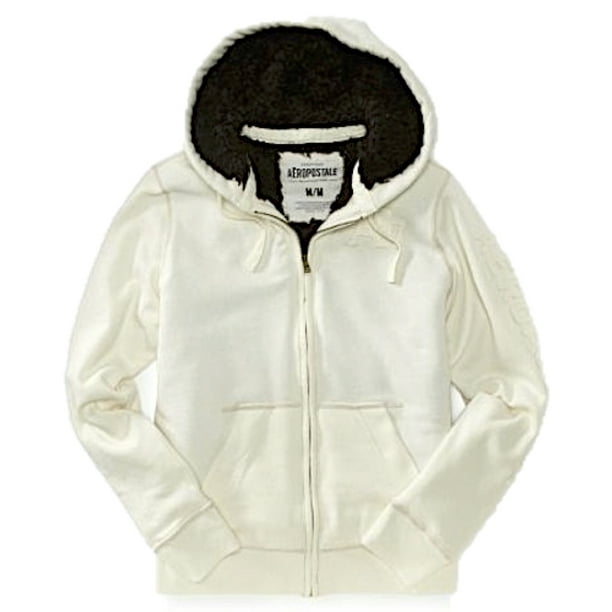 Aeropostale Aeropostale Mens Fur Lined Hoodie Jacket XSmall Cream