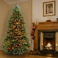 thumbnail image 4 of National Tree Company Pre-Lit Artificial Christmas Tree, Green, Dunhill Fir, Multicolor Lights, Includes Stand, 6.5 Feet, 4 of 4