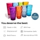thumbnail image 2 of Vasos reutilizables de plástico acrílico Optix de EE. UU. (juego de 8) vasos de agua de 20 oz en colores de tono joya | Vasos sin BPA, fabricados en EE. UU. | Apto para lavavajillas en la rejilla supe, 2 of 5