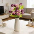 thumbnail image 6 of 9" Artificial Silk Rose Flowers Small Bouquet Flores Home Party Spring Wedding Decoration Fake Flower, 6 of 6