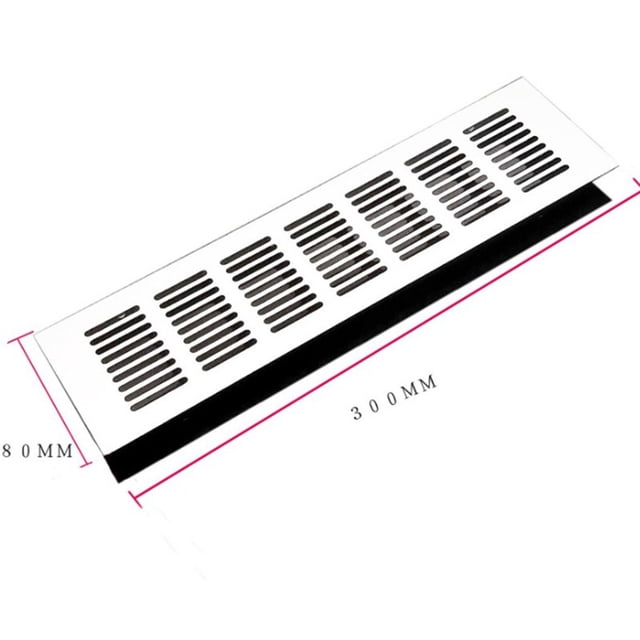 Grille d'Aération en Aluminium 80*150-400mm Argentée avec Ventilation