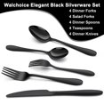 thumbnail image 6 of Walchoice 20 Piece Black Silverware Set, Stainless Steel Flatware for 4, Elegant Cutlery Set Includes Knives Forks Spoons, Mirror Polished & Dishwasher Safe, 6 of 7