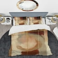 thumbnail image 2 of Designart "Classic Brown Essentials VI" Abstract Bedding Covert Set - Modern Brown Bed Set With 2 Shams, 2 of 6