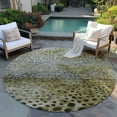 thumbnail image 6 of Addison Rugs Chantille Indoor/Outdoor Transitional Circles Brown Washable Round Rug, 8' x 8', 6 of 6