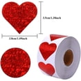 thumbnail image 6 of Cheers.US Red Heart Stickers for Envelopes - 500 Pieces Valentines Love Glitter Heart Decorative Sticker Labels Adhesive Stickers for Valentines Day Wedding Envelope Seal Stickers Decorations, 6 of 6