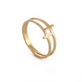 thumbnail image 1 of Anillos de pareja de acero inoxidable COOLTIME, anillo de compromiso con cruz sobrenatural de Color plateado para hombre y mujer, regalo de boda, joyería de moda Tan Jianjun  unisex, 1 of 2