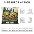 thumbnail image 5 of Leisuo Fall Decorative Farmhouse Throw Pillow Cover, Spring Summer Autumn Watercolor Sunflower Truck Cushion Case, Flower Home Decoration Pillowcase Decor for Couch, 5 of 5