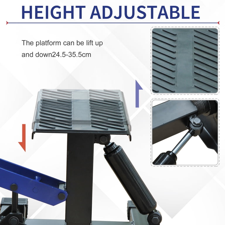 BRCOVAN Motorcycle Lift Stand - Portable Wheel Cleaning Maintenance Stand With Brake Buckle