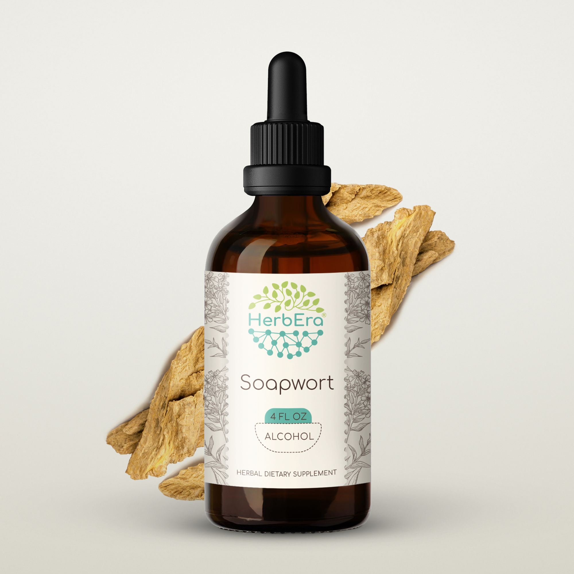 Soapwort Alcohol Herbal Extract Tincture, SuperConcentrated Organic