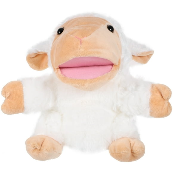 BRIGHTFUFU Juguete de marioneta de mano para contar historias para padres, juguete interactivo para padres e hijos, marioneta de mano de oveja