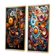 thumbnail image 3 of Designart "Vibrant Rhapsody Opt Art painting II" Op Art Framed Wall Art Set Of 2 - Multi-Color Abstract Framed Wall Art Set Of 2, 3 of 6