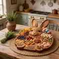 thumbnail image 5 of ACDANC Easter Bunny Wooden Charcuterie Board,Cute Rabbit Shaped Serving Tray with Compartments,Farmhouse Wood Snack & Cheese Platter for Holiday Party Table Centerpiece Kitchen Decor Gift (1Pcs), 5 of 7