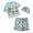 Light Gray_1, variant on Godom Toddler Boy Swimsuit Kids 2 Piece Short Sleeve Swimwear Sets Bathing Suits Toddler to Big Kid Sizes