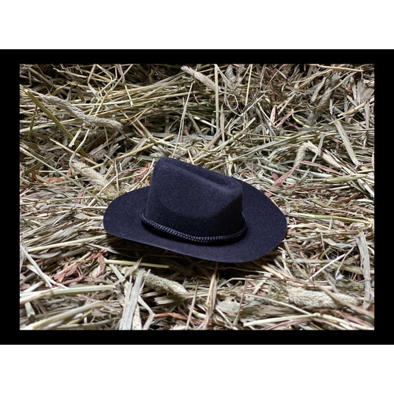 CalCastle Craft 1 PC Mini Cowboy Hat Western Wedding Favors Decoration (2" Black - 1 PC)