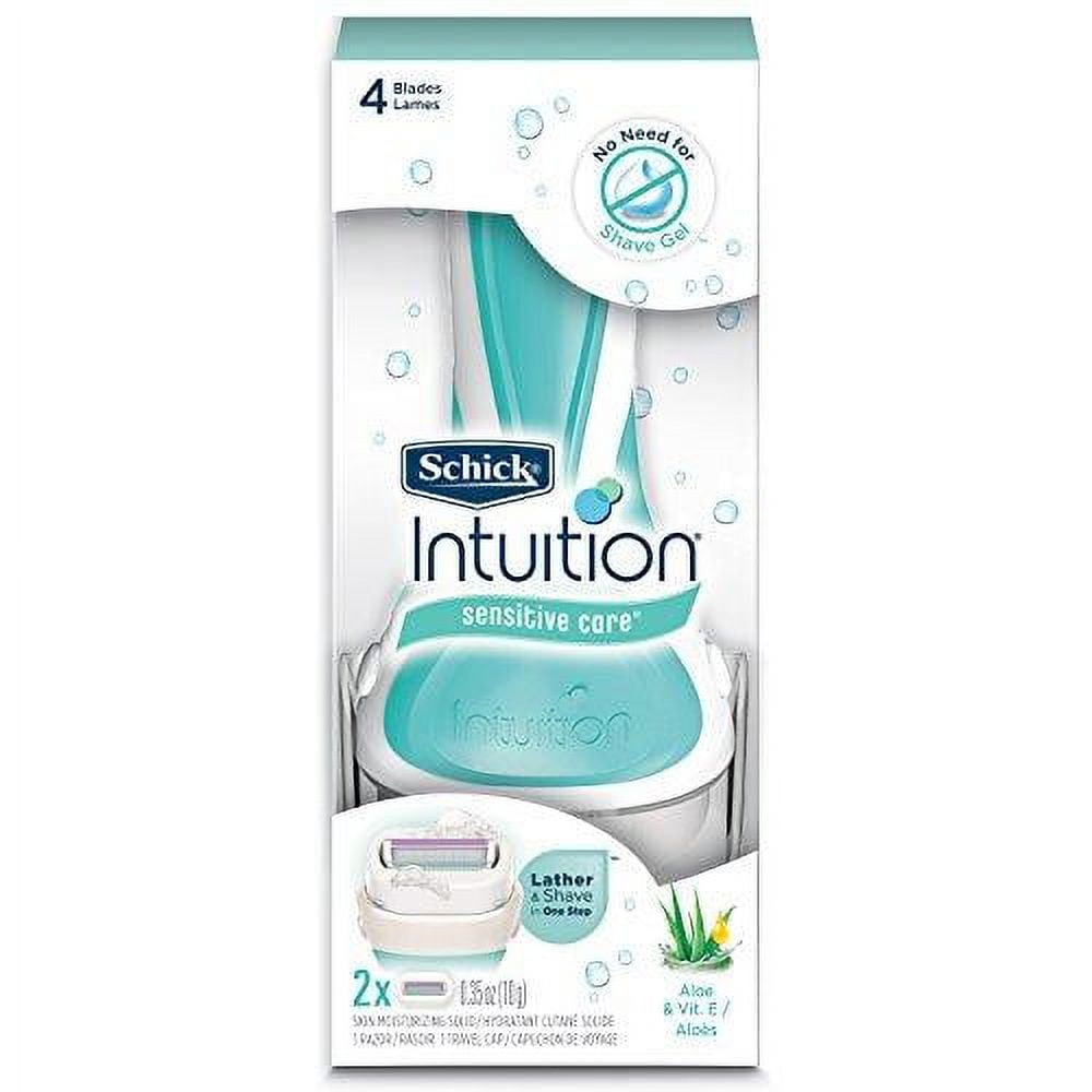 (6 pack) Schick Intuition Sensitive Care Razor for Women with 2 Moisturizing Razor Blade Refills with Natural Aloe