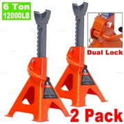 BIGLAND 2 Pack 6 Ton Heavy-Duty Jack Stand Pair for Car Truck Tire Vehicle Lift 14 1/2 in. - 24 in. Lift Range