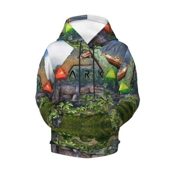 Kids Ark Survival Pullover Hoodie Realistic 3d Print Graphic Hooded Sweatshirts With Drawstring