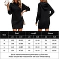 thumbnail image 2 of Suéter Vestido de suéter con capucha para mujer Vestido de manga larga de punto elegante Suéter suave Prendas de abrigo Kuymtek Negro S para Mujer, 2 of 7