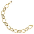 thumbnail image 2 of Leslie's Real 10kt Yellow Gold Polished and Textured Link Bracelet; 7.5 inch; for Adults and Teens; for Women and Men, 2 of 3
