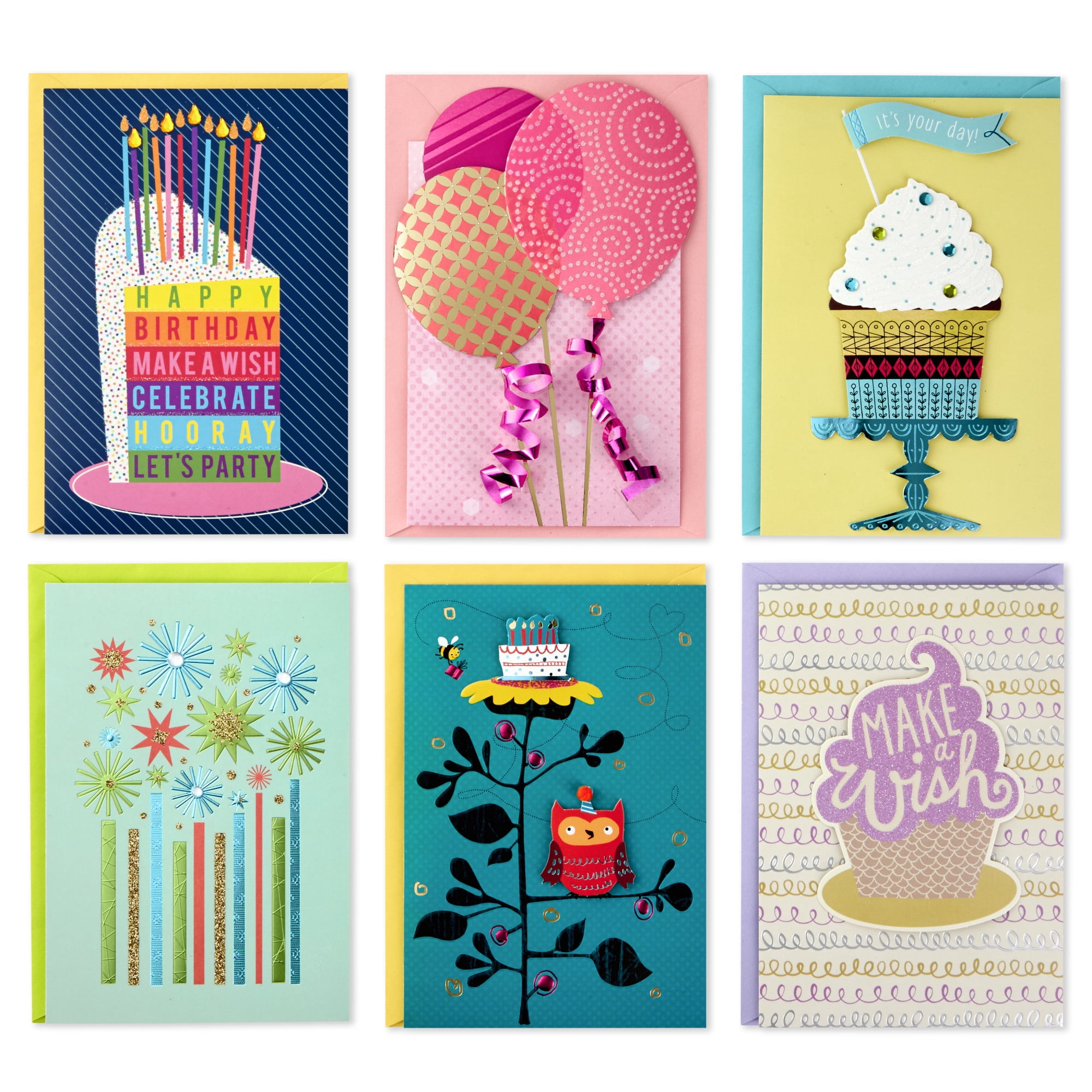 Hallmark Assorted Boxed Handmade All Occasion Greeting Cards (Pink Floral)—Birthday, Baby Shower, Wedding, Sympathy, Thinking of You, Thank You, Pack of 20 With Organizer Box